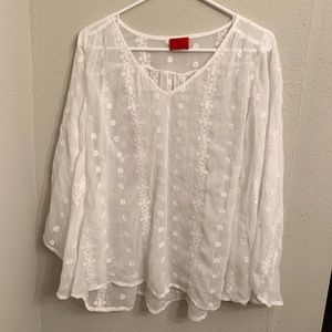 White lace shirt